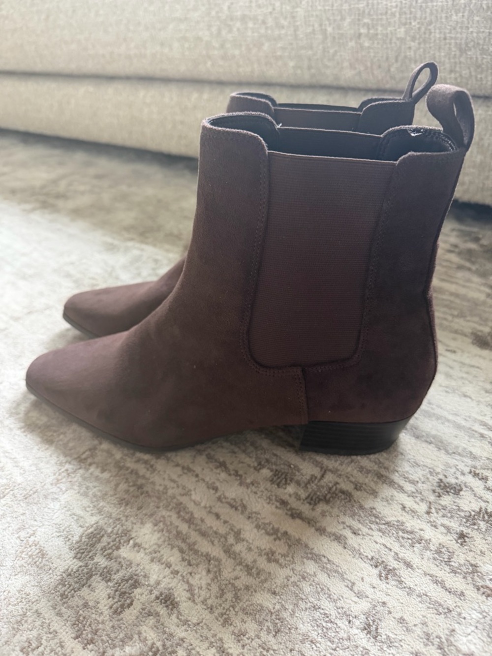 Women's Brown Suede Chelsea Ankle Boots